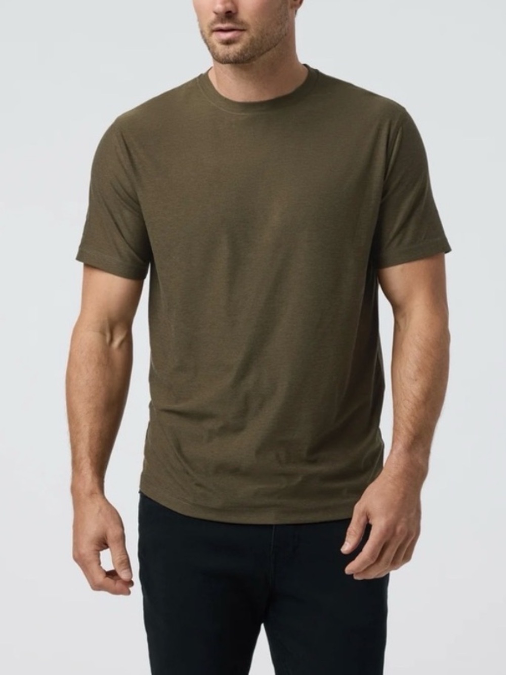 Vuori Strato Tech short sleeve tee shirt
Moss Green Heather NEW XXL